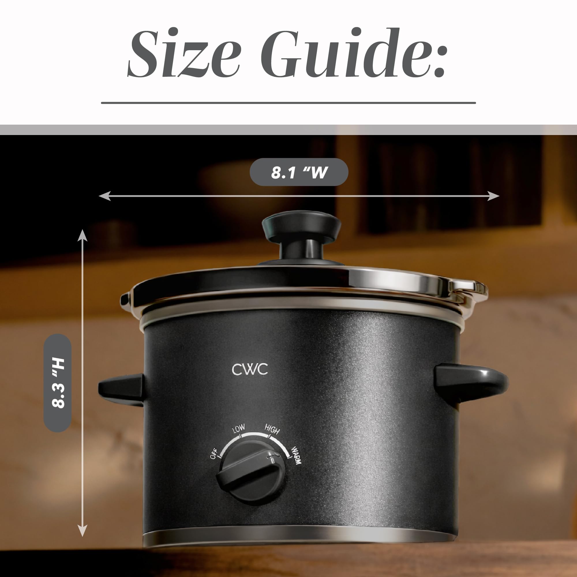 COOK WITH COLOR 2QT Mini Electric Round Slow Cooker - Adjustable